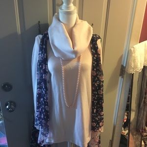 Floral design, chiffon like vest cover up.